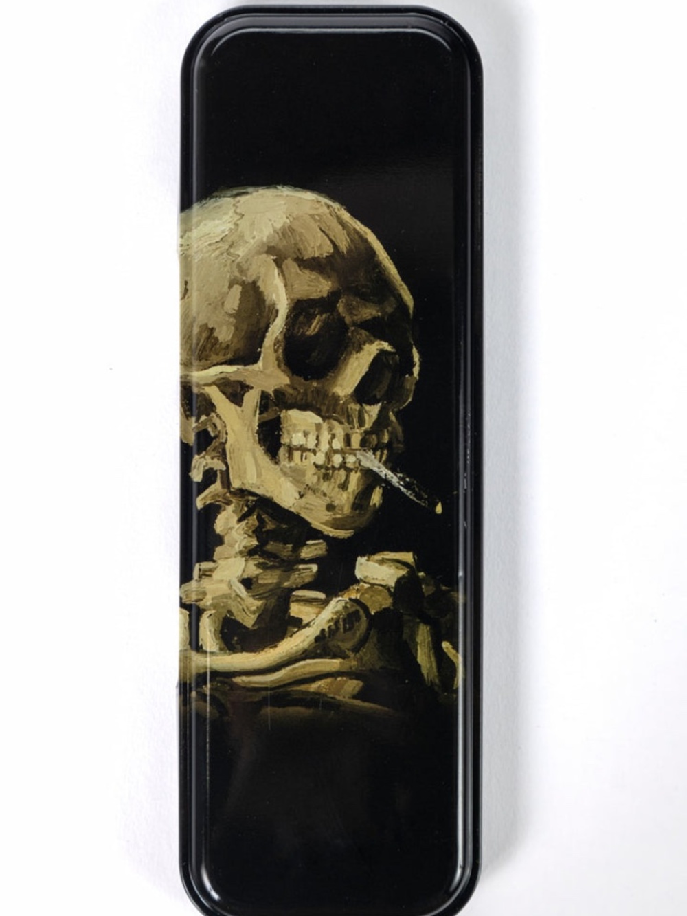 Pencil Case, Smoking Skull inspired design by Van Gogh